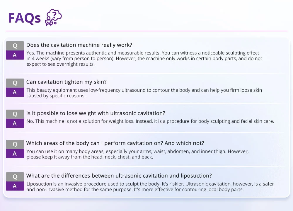 ultrasonic cavitation machine at home faq